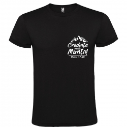 Tricou negru Roly men's, Credinta muta si muntii!